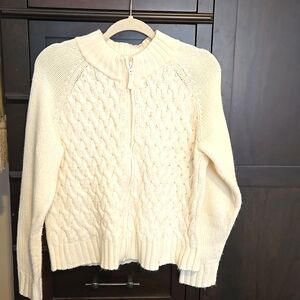 Front Cable Knit Sweater St Johns Bay Petite Large